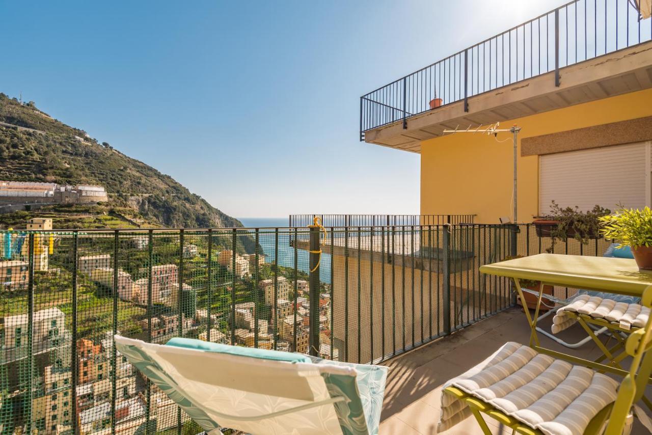 Cinque Terre D'Amare Sea View Big Apartment For Travel Lovers Riomaggiore Dış mekan fotoğraf